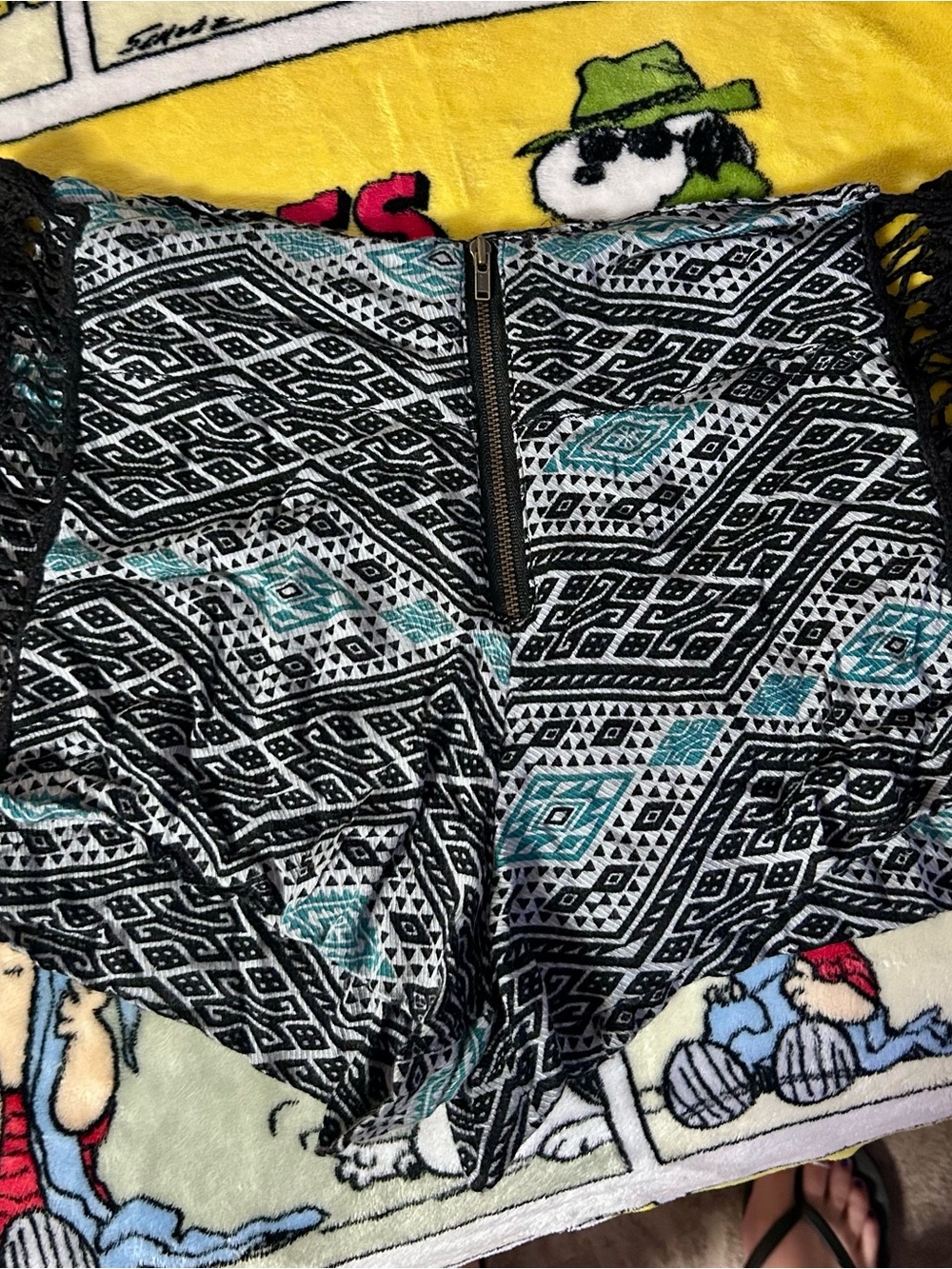 Acacia Black & Teal Geometric Women’s Shorts